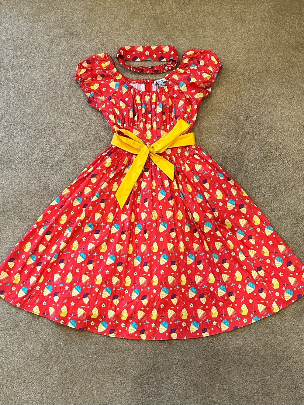 Disney Parks Adventureland Dole Whip     Swing Dress